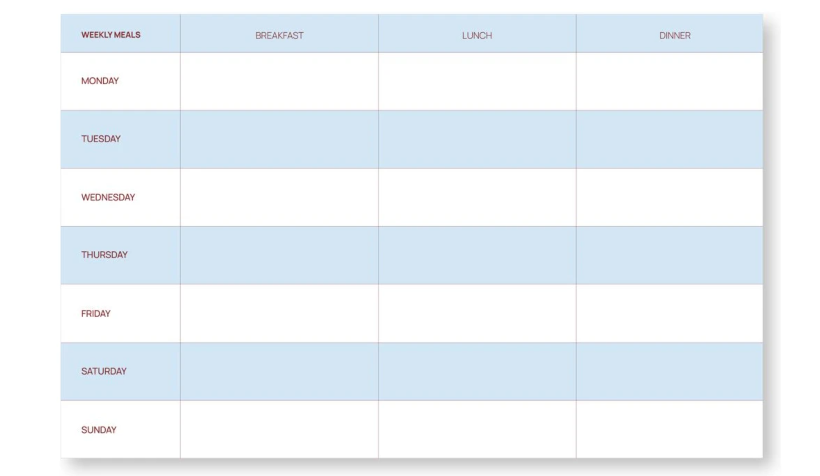 A-Journal Maaltijdplanner – Meal Planner