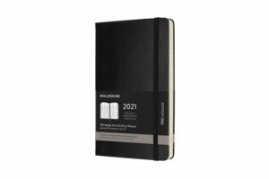 Moleskine 2021 Professional Weekly Vertical Planner, 12m, Large, Black, Hard Cover